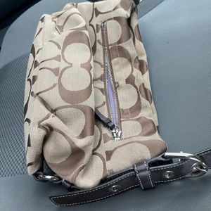 Coach tan and brown bag